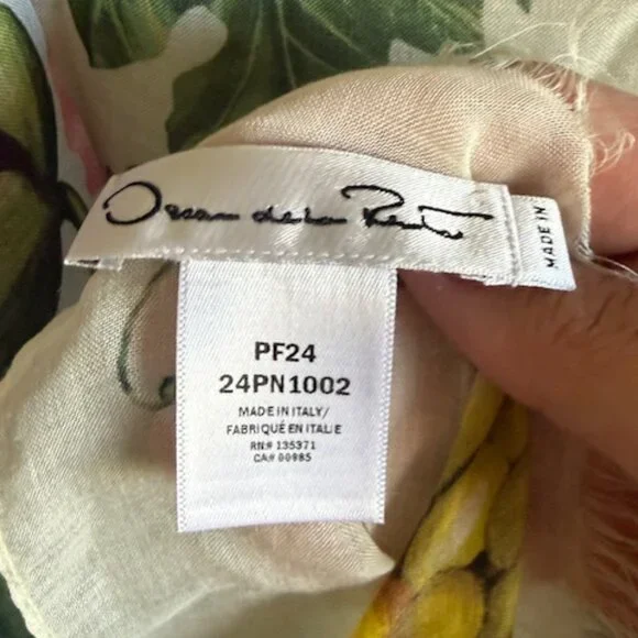 oscar de la renta | poppies & grapes modal cashmere scarf - Picture 8 of 9